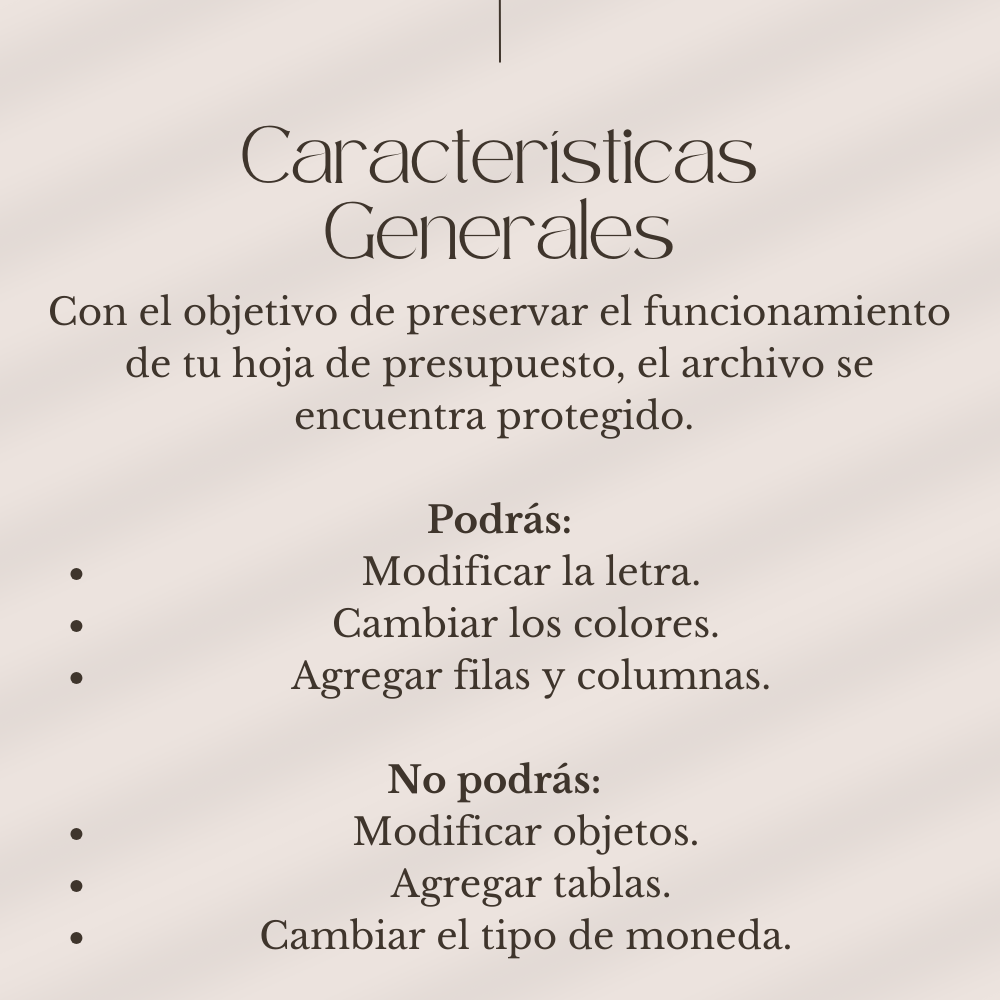 Hoja de PRESUPUESTO