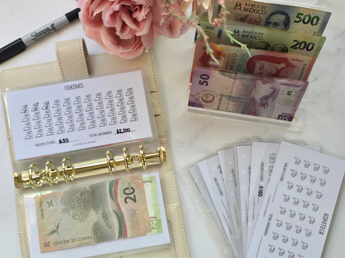 Juego de 10 Sobres DE RETOS DE AHORRO