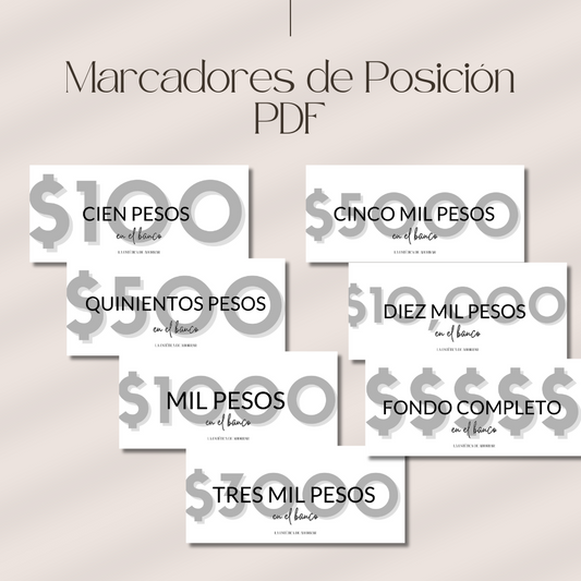 Marcadores de POSICIÓN PDF