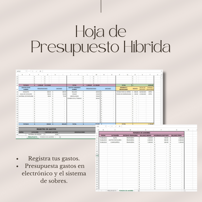 Hoja de PRESUPUESTO HÍBRIDA